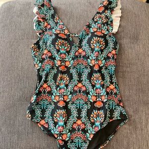 Womens floral one piece bathing suit Jessica Simpson